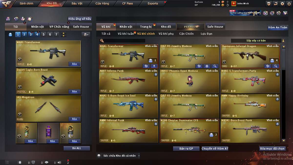 shop acc cf uy tin gia re